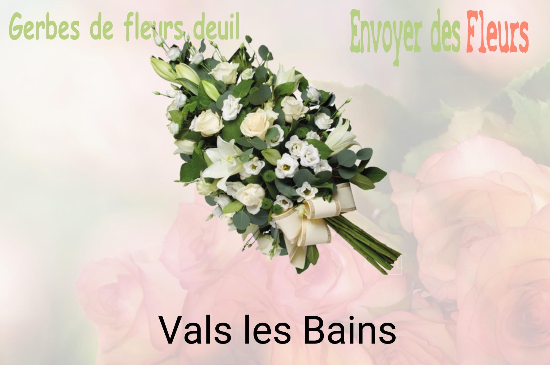 Gerbe de fleurs de deuil livrée à Vals-les-Bains